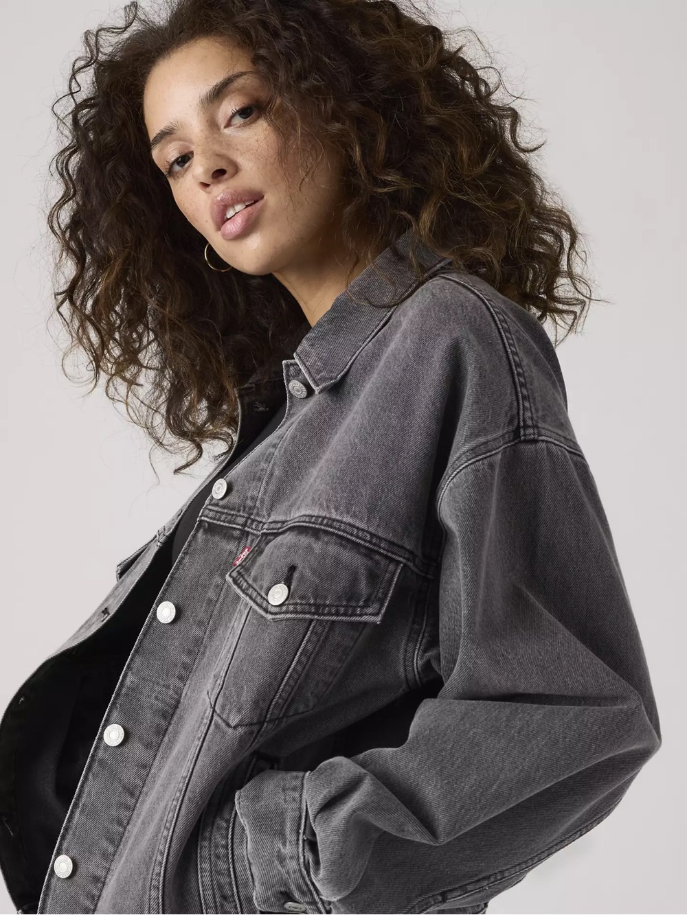 Levi’s 90s Trucker Jacket Grey Denim Size S - READ DESCRIPTION (Flaws/Patch) new